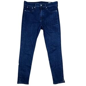 Rag & Bone Jeans Women 30 (30) 10 Inch Capri Dark Wash High Rise Side Slit Denim
